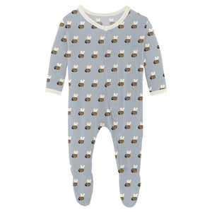 Blue Baby Bumblebee Footie