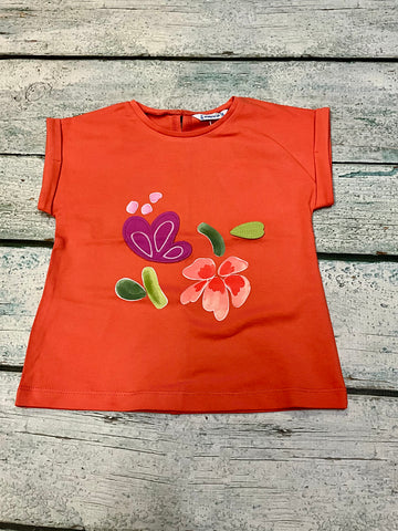 Orange Floral Shirt