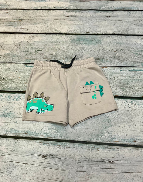 Dino Oatmeal Knit Short