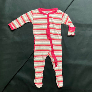 Baby Rose Stripe Footie