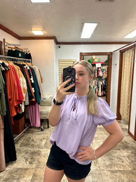 Purple Ruffle Shirt