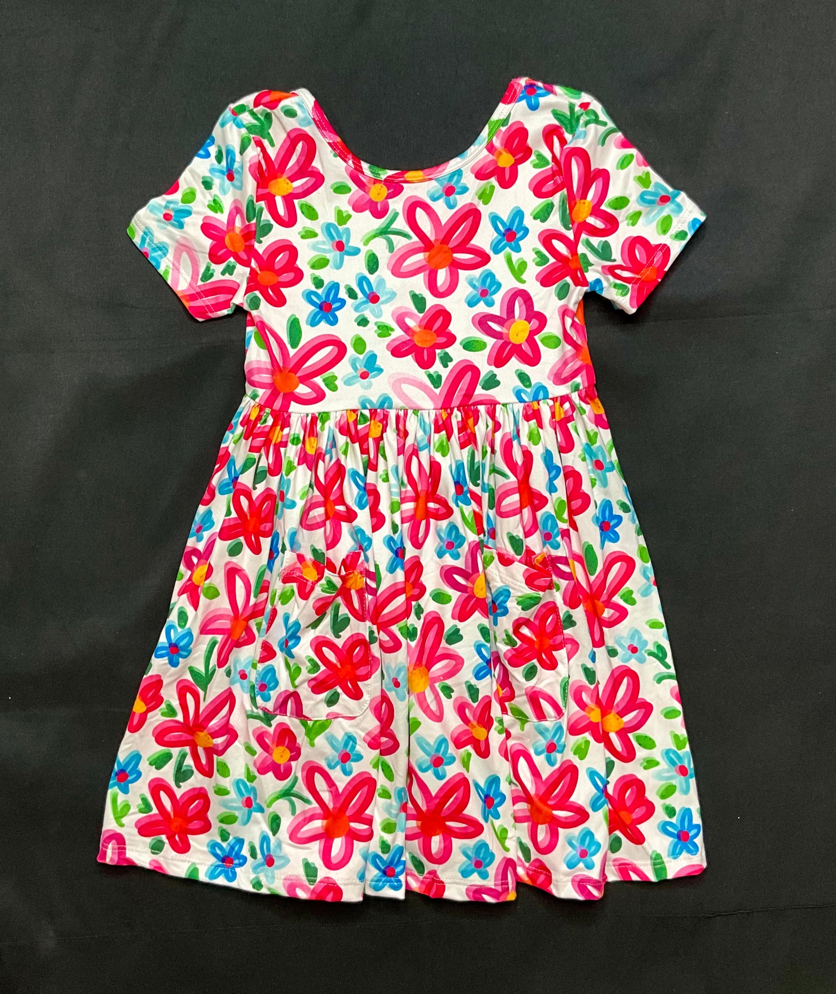 Neon Floral Dress