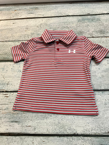 Red UA Match Play Striped Polo