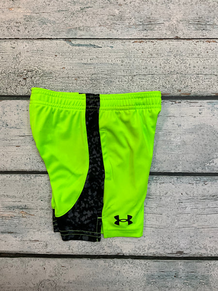 Hyper Green Tech Blocked Print Short