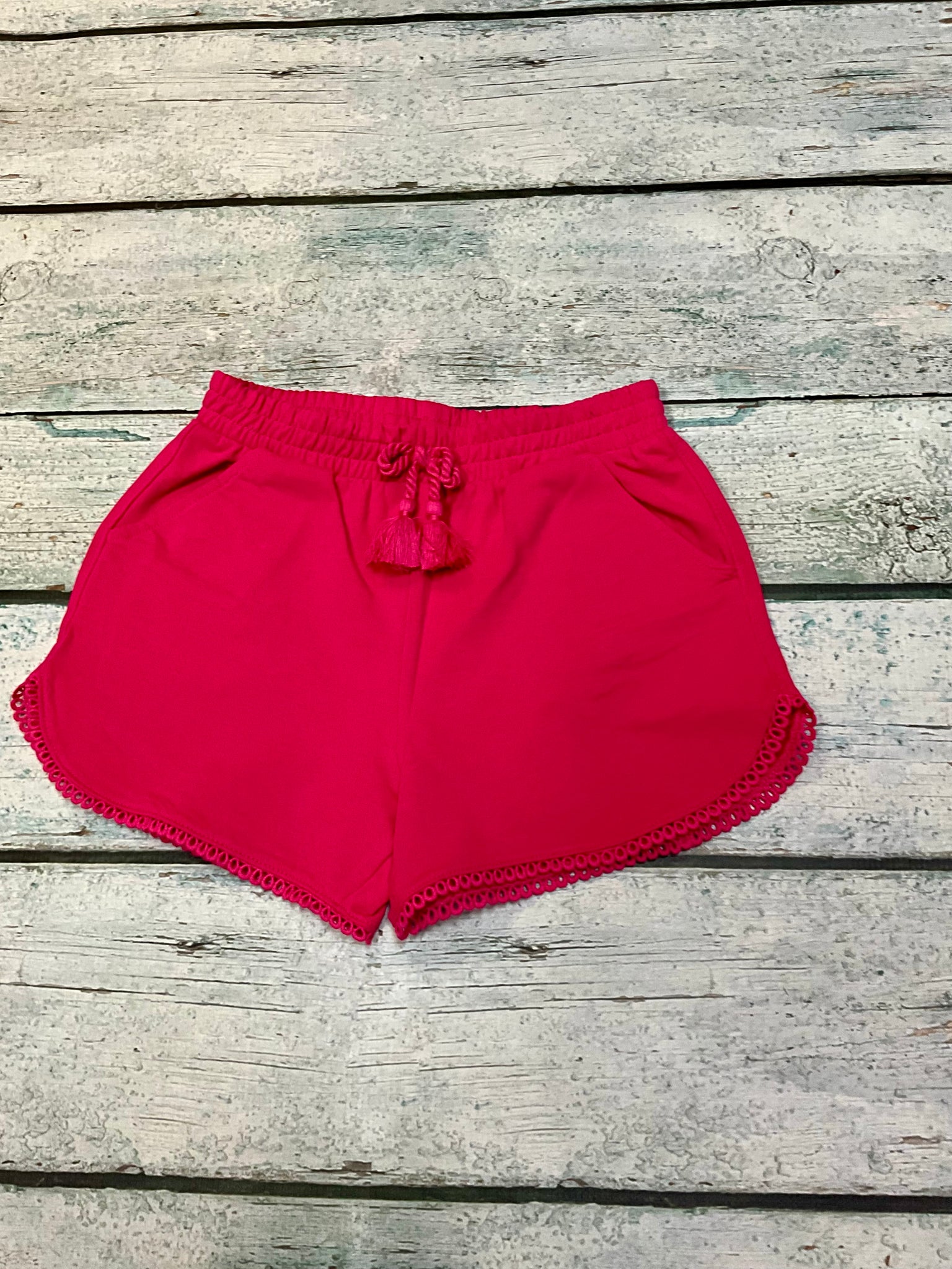 Hot pink chenille shorts