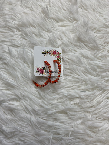 Orange Hoop Earrings