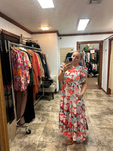 Red Printed Dress