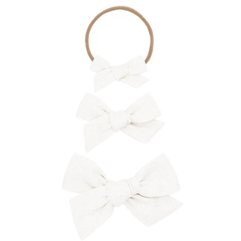 Linen Bow Headband