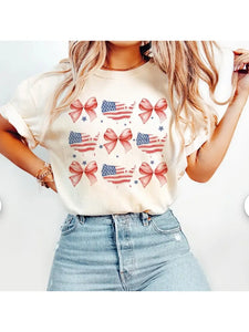 USA Bows and Flags Shirt