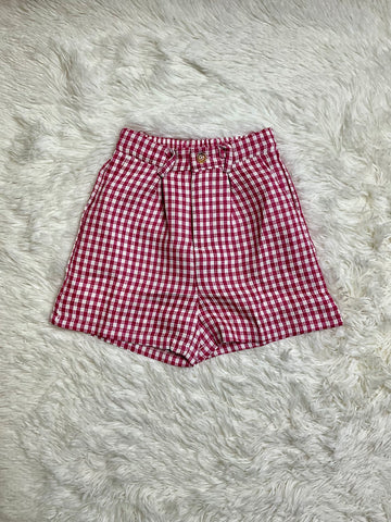 Tween Pink Gingham Short