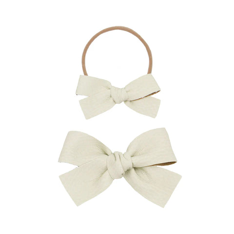 Leather Bow Headband