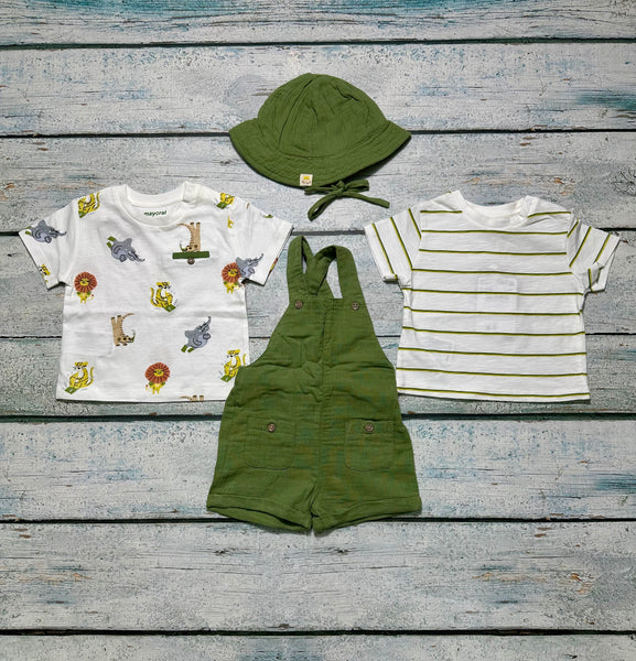 Olive Dungarees and Shirt and Hat Options