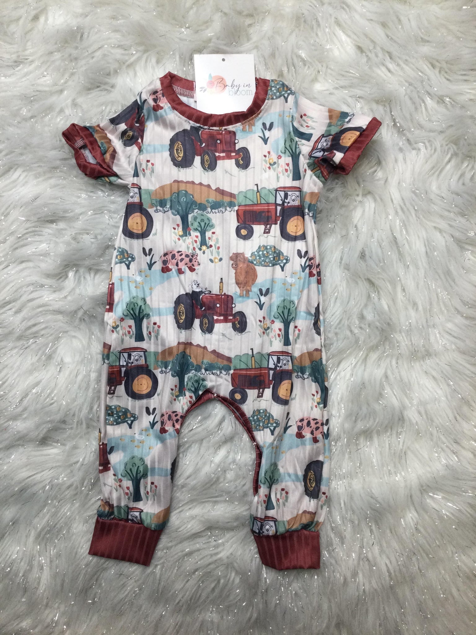 Farm Life Long Romper