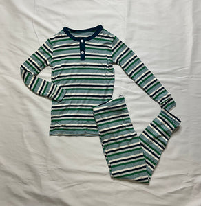 Stormy sea stripe Henley pajamas 