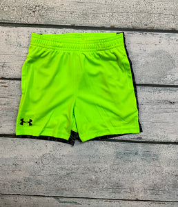 Hyper Green Tech Blocked Print Short