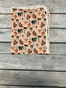 Latte Camping Animals Swaddle