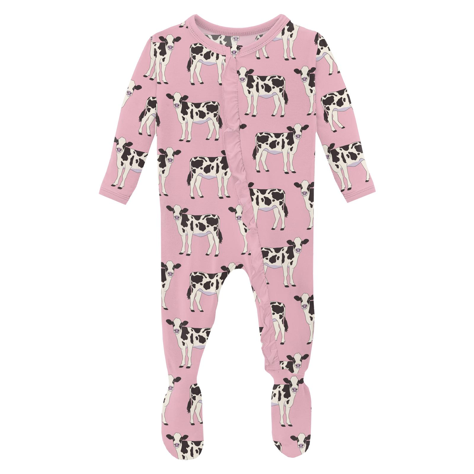 Cake Pop Cow Layette Footie