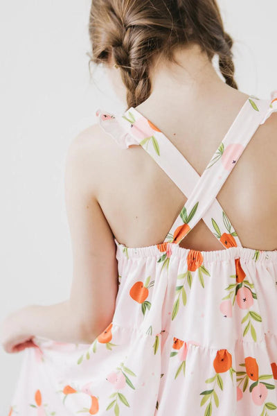 Tangerine Cross Back Dress Back