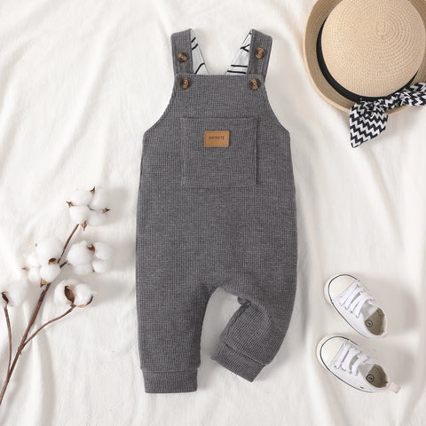 Gray Waffle Overalls