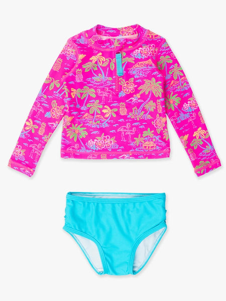 Neon Island Rash Gurad Set