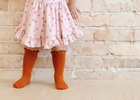 Pumpkin Lace Top Knee High